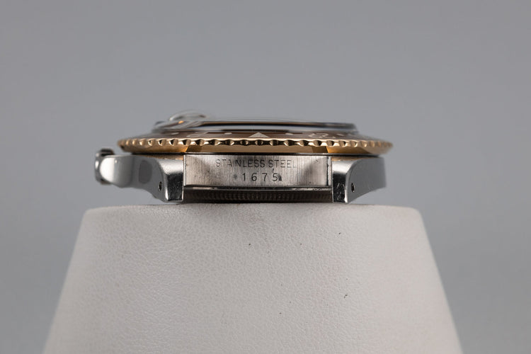 1975 Rolex Two Tone GMT-Master 1675 with Brown Nipple Dial
