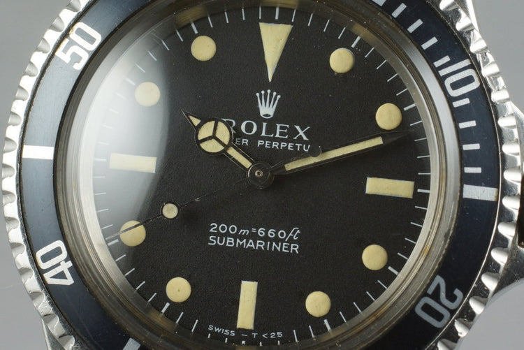 1967 Rolex Submariner 5513 Meters First with RSC Papers
