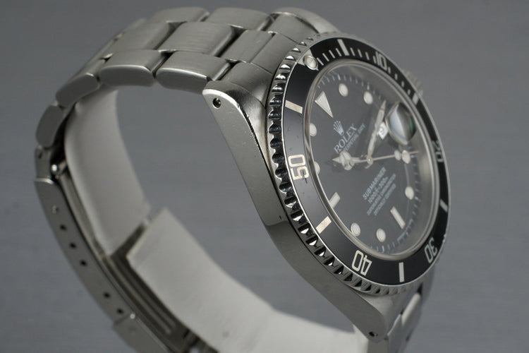 1995 Rolex Submariner 16610 with Box and Papers