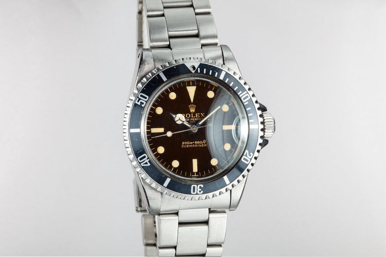 1963 Rolex Submariner 5513 Pointed Crown Guard Case with Gilt Underline Dial with Royal Navy Dive History