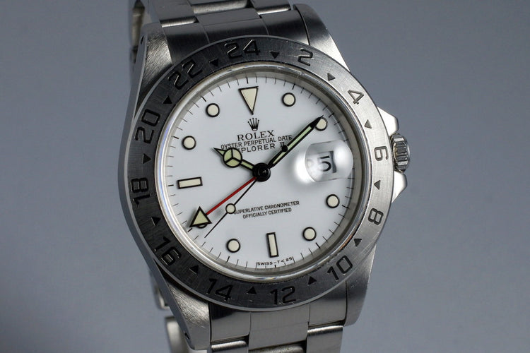 1995 Rolex Explorer II 16570 White Dial
