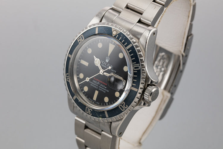 1970 Rolex Red Submariner 1680 MK IV Dial with Service Papers
