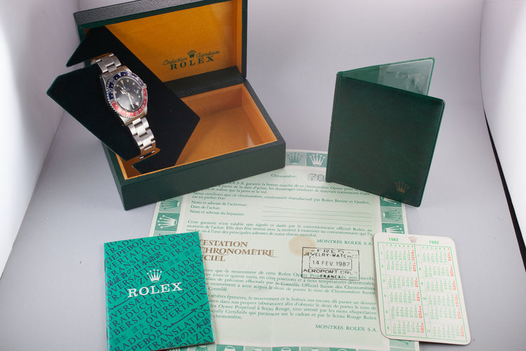 1981 Rolex GMT-Master 16750 "Pepsi" with Box and Papers