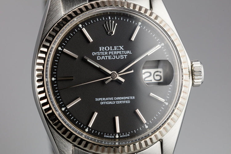 1970 Rolex DateJust 1601 with Black Service Dial