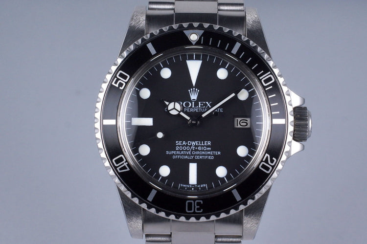 Rolex Sea Dweller 1665 with Service Dial and Case