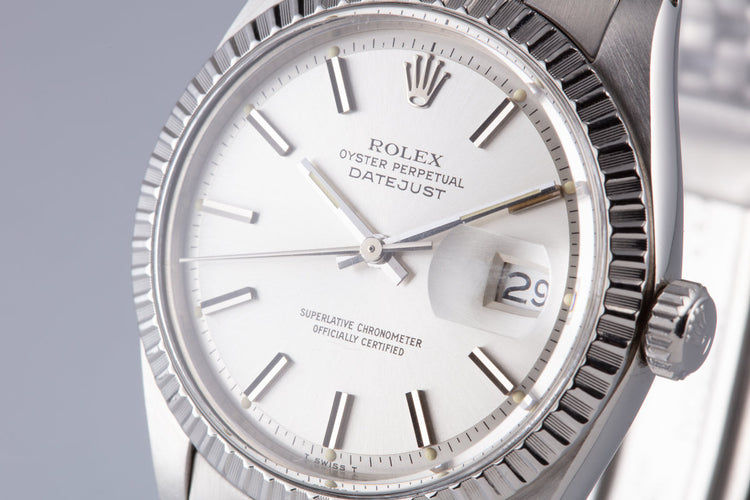 1977 Vintage Rolex DateJust 1603 Silver Dial