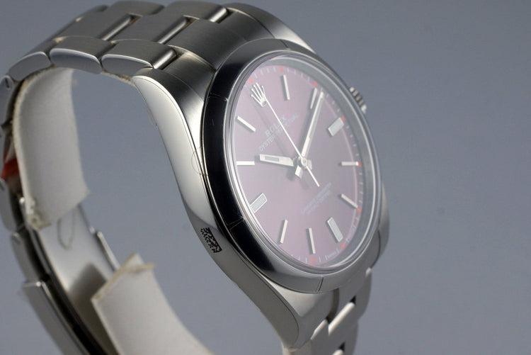 2016 Rolex Oyster Perpetual Ref: 114300 ‘Red Grape’ Dial MINT