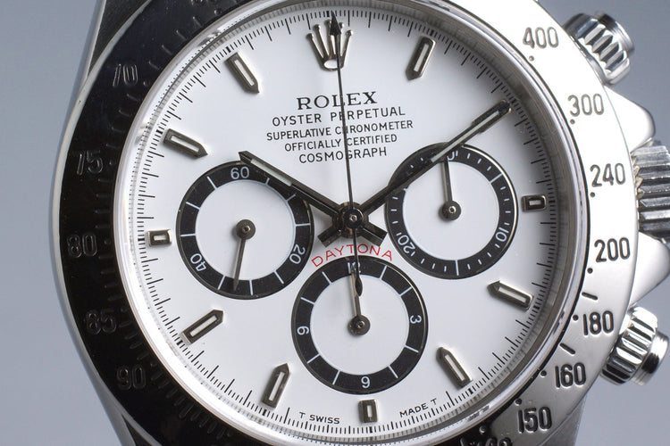 1995 Rolex Zenith Daytona 16520 White 'Inverted 6' Dial