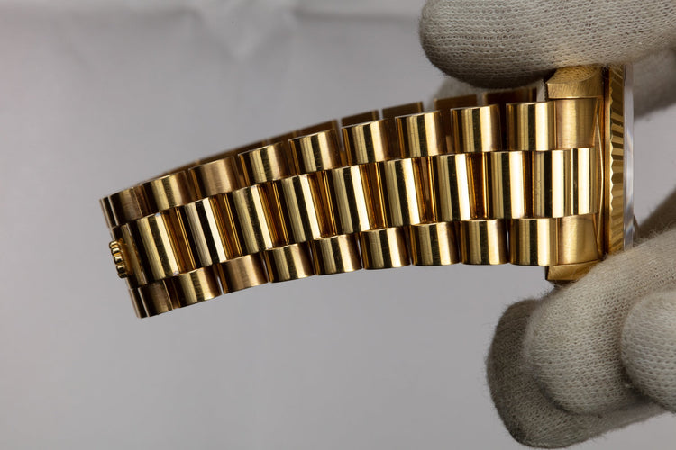 1991 Rolex 18K YG Day-Date 18238 Champagne Diamond Dial with Papers