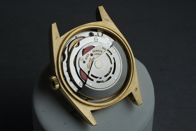 1982 Rolex YG Day Date 18038 with Black Tapestry Dial