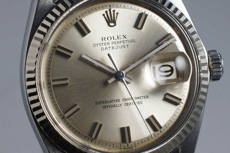 1968 Rolex DateJust 1601 Silver Non-Luminous ‘Wide Boy’ Dial