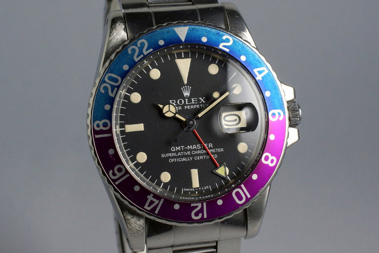 1968 Rolex GMT 1675 Mark I Dial with Fuchsia Insert