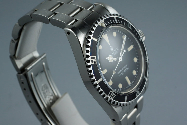 1982 Rolex Submariner 5513 Mark IV Maxi Dial with Box and Papers