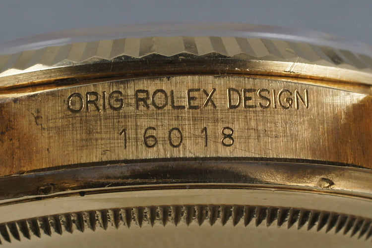 1984 Rolex YG Datejust 16018 with Lapis Dial