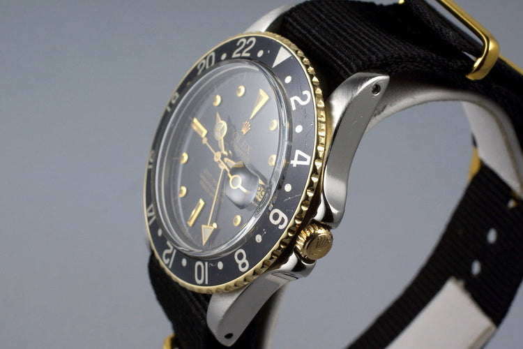 1979 Rolex Two Tone GMT 1675 Black Nipple Dial