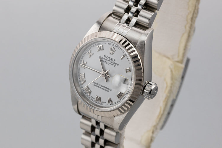 2003 Rolex Ladies DateJust 79174 White No Lume Roman Numeral Dial with Box and Papers