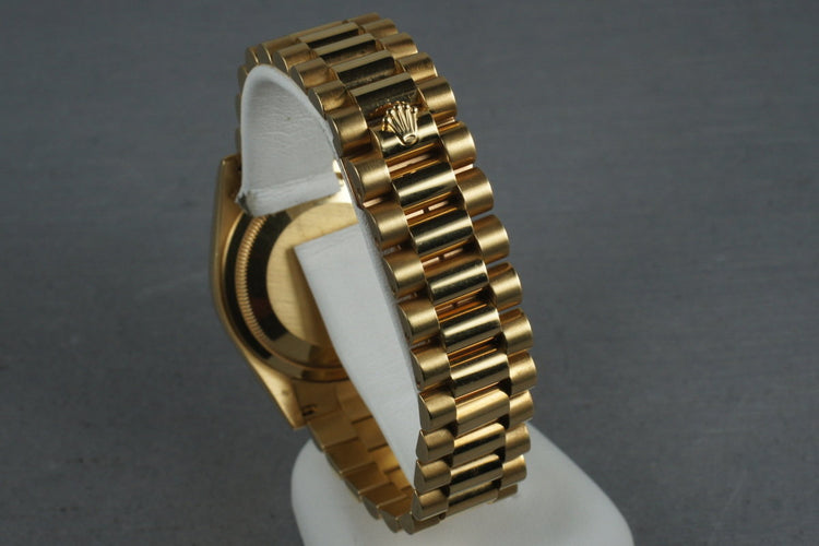 2000 Rolex President 118238 with Smooth bezel aging to a rosy patina