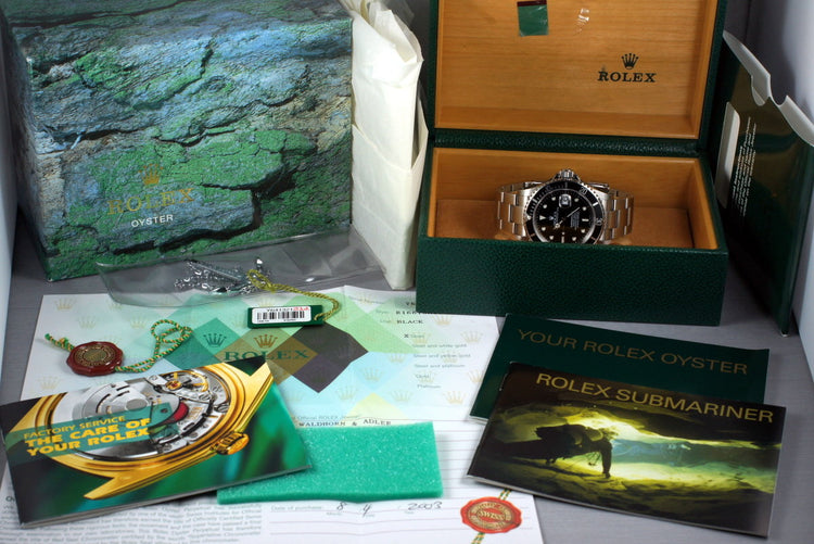 2002 Rolex Submariner 16610 with Box and Papers