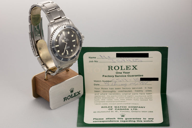 1967 Rolex Submariner 5513 Meters First Dial