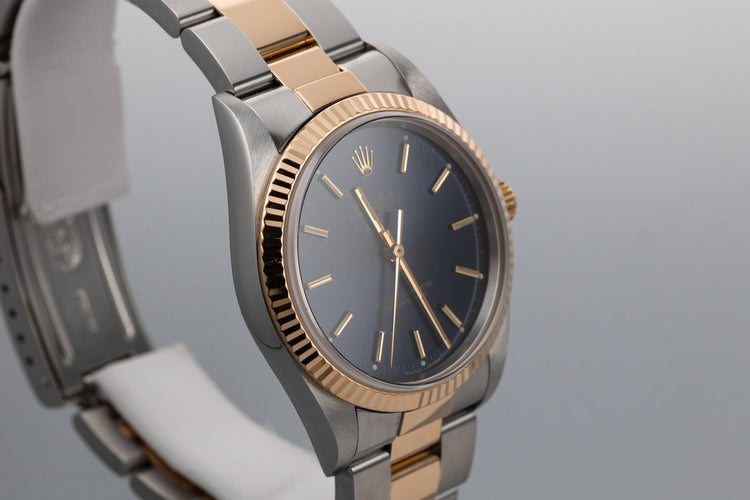 2001 Rolex Two Tone Oyster Perpetual 14233 Blue Dial
