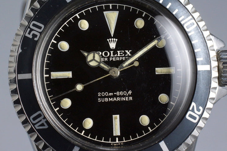 1961 Rolex Submariner 5512 PCG 2 Line “Tulip Crown” Gilt Chapter Ring Dial