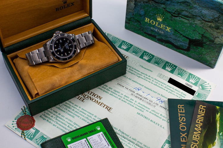 1998 Rolex Sea Dweller 16600 with Box and Papers and Swiss Only Dial