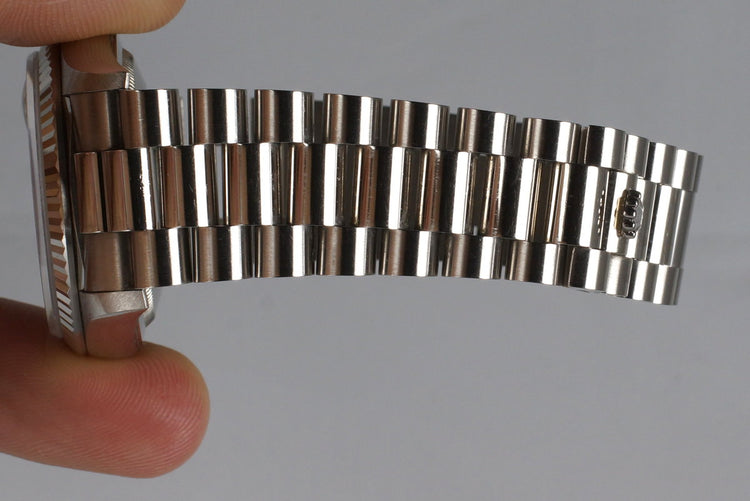 1994 Rolex WG Day-Date 18239 Factory Silver Diamond Dial