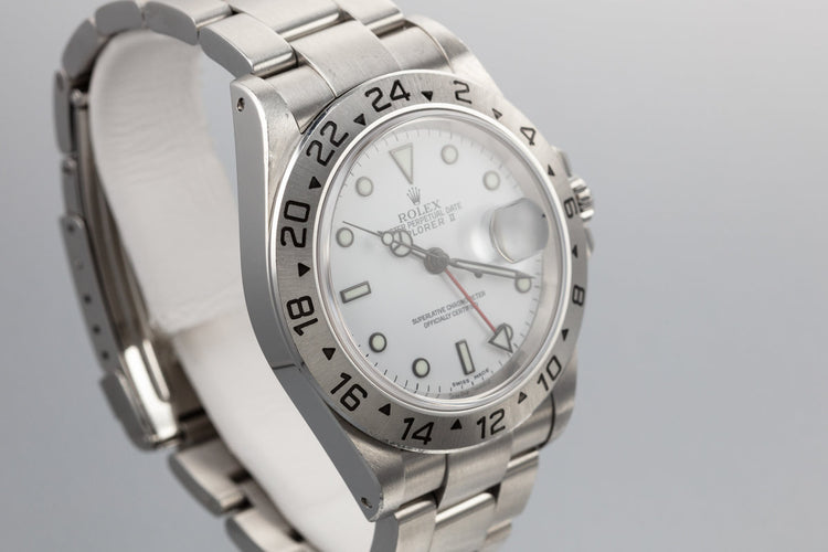 2002 Rolex Explorer II 16570 White Dial