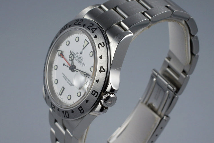 2003 Rolex Explorer II 16570 White Dial with Box and Papers
