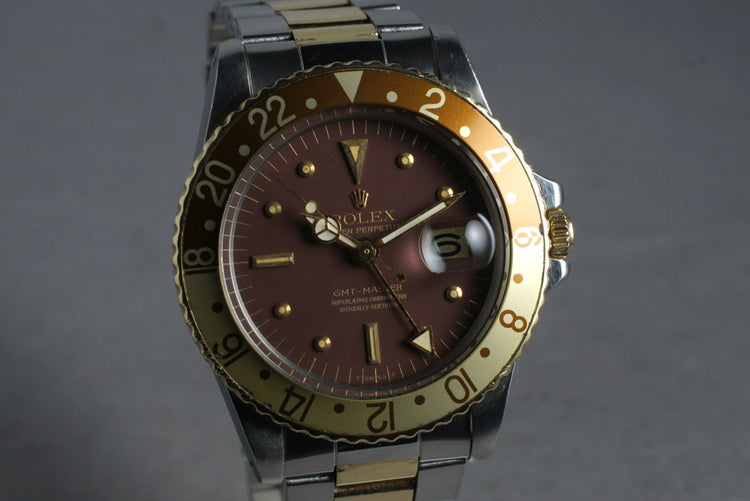1974 Rolex 18K/SS GMT 1675 with Root Beer Dial