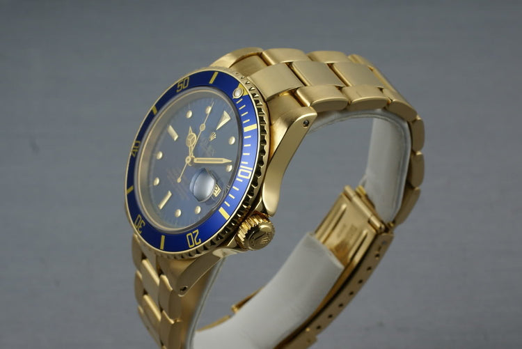 Submariner 18K 16808 Blue Nipple Dial