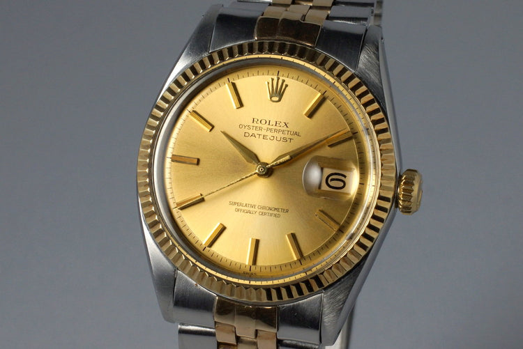 1962 Rolex Two Tone DateJust 1601 Non-Luminous Champagne Dial