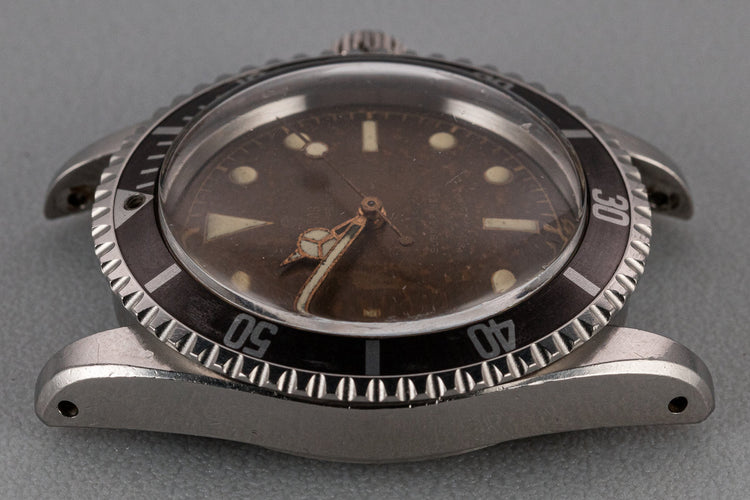 1960 Tudor Submariner 7928 Pointed Crown Guard Case with Tropical Gilt Dial