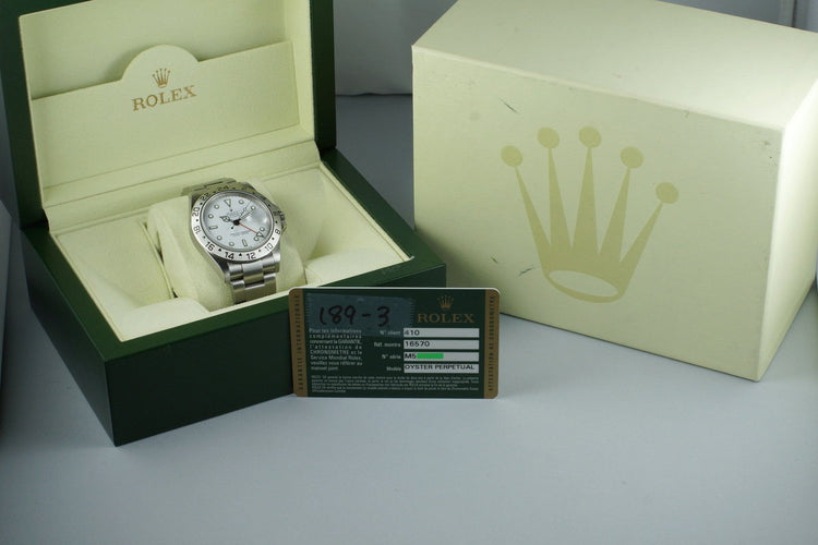 2007 Rolex Explorer II 16570 with 3186 Movement and Box and Papers