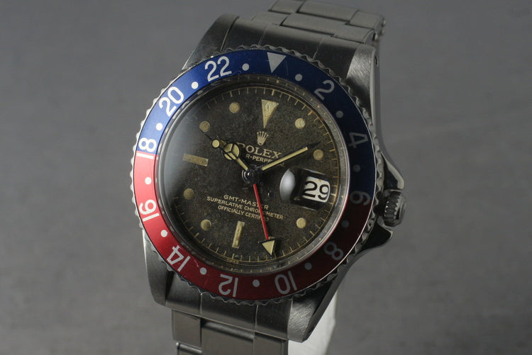 1961 Rolex GMT Ref: 1675 PCG with Gilt Chapter Ring Dial & Service Papers
