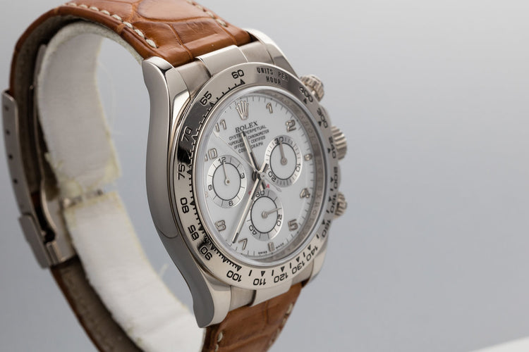 2005 Rolex White Gold Daytona 116519 White Dial