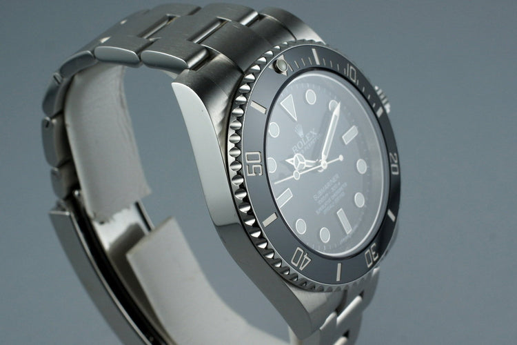 2014 Rolex Submariner 114060 with Box and Papers