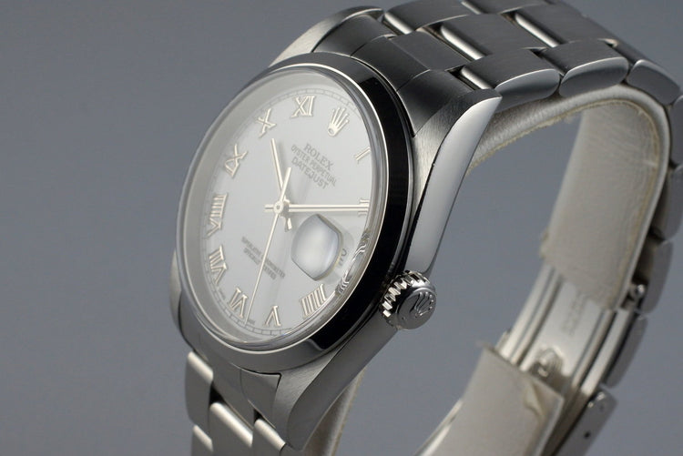 2003 Rolex DateJust 16200 with White Roman Dial