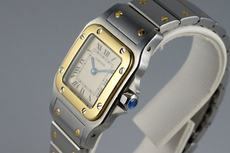 Ladies Two Tone Cartier Santos 1057930 Quartz