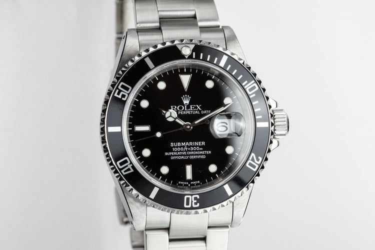 2001 Rolex Submariner 16610 with Box and Papers
