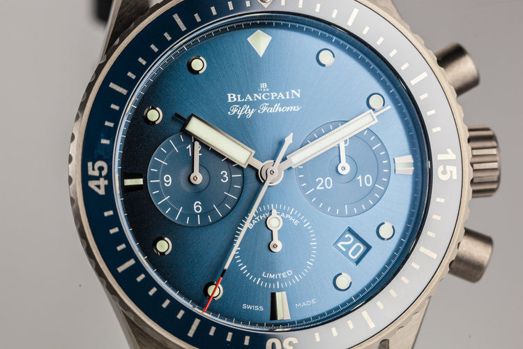 Blancpain Fifty Fathoms Bathyscaphe Ceramic Flyback Chronograph Ocean Commitment 07825 with Box and Papers