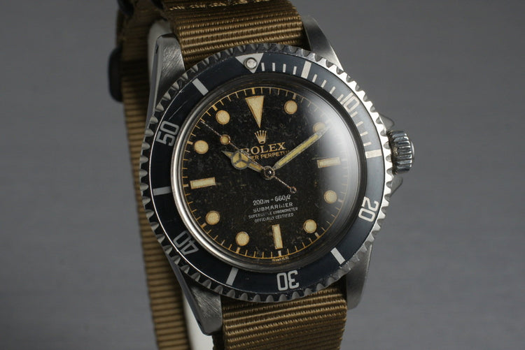 1960 Rolex Submariner 5512 PCG with Beautiful Silver 4 Line Dial