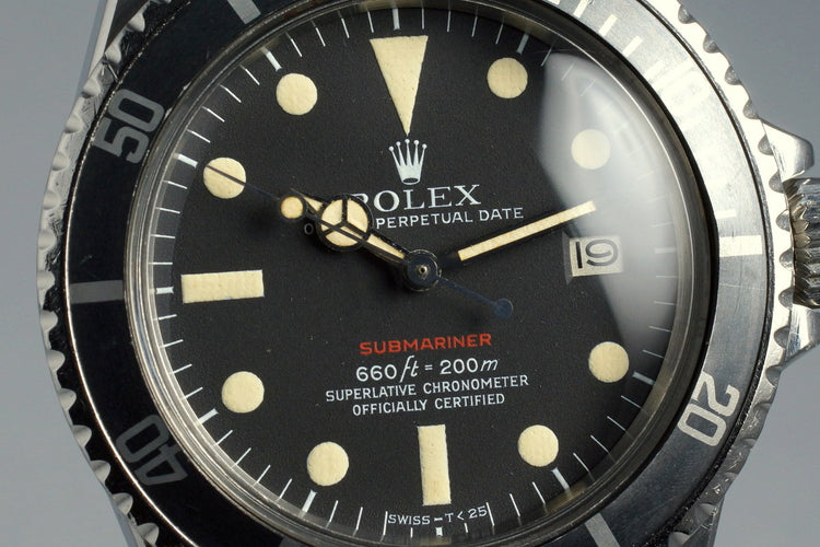 1971 Rolex Red Submariner 1680 Mark V Dial