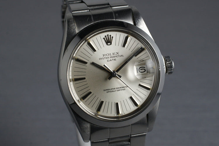 1972 Rolex Date 1500 Uncommon Silver Dial