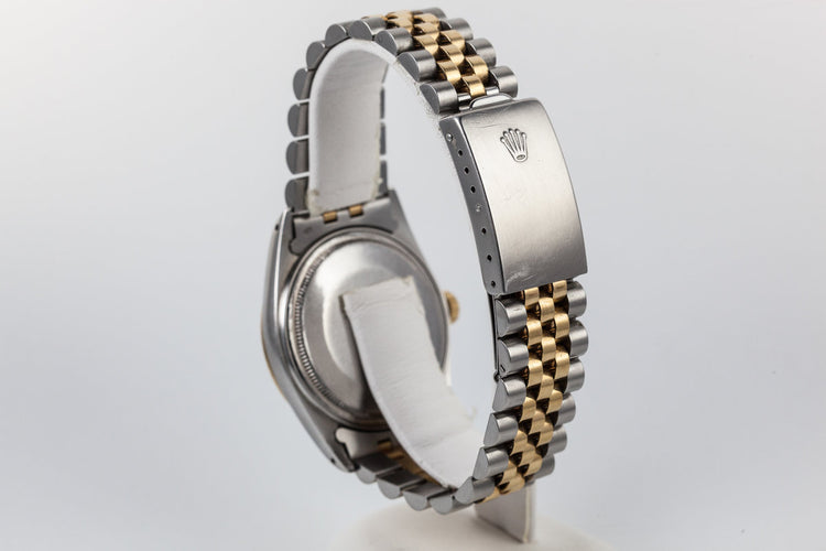 1985 Rolex DateJust 16013 Gold Tapestry Dial with Box and Papers