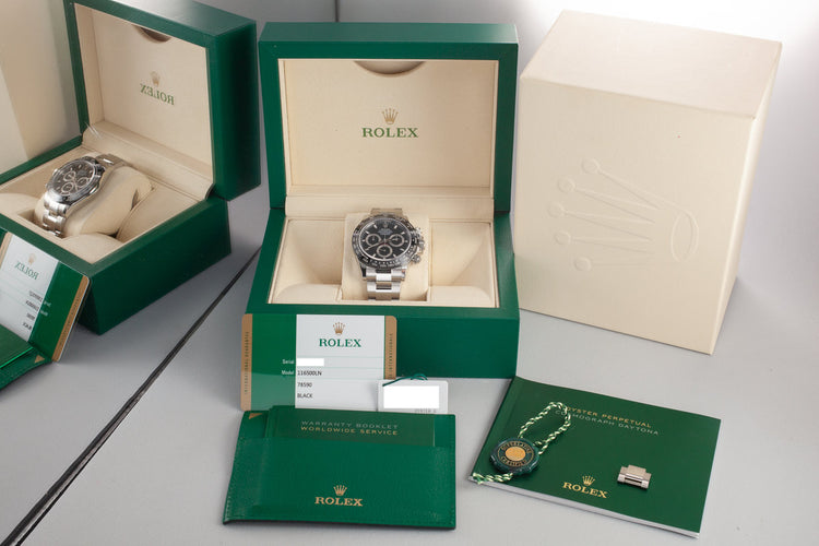 2018 Rolex Daytona 116500LN Black Dial with Box and Papers