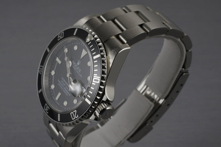 2007 Rolex Submariner 16610 with Box and Papers