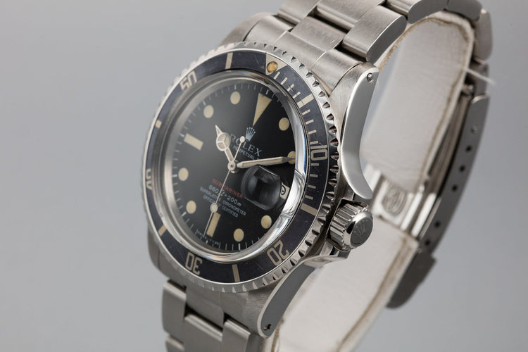1970 Rolex Red Submariner 1680 Mark 4 Dial