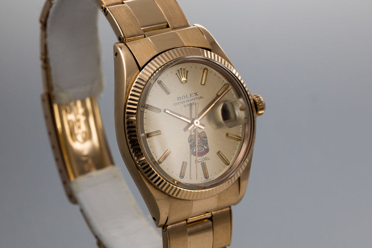 1972 Rolex 18K Date 1503 with Ministry of Defense UAE Logo Dial