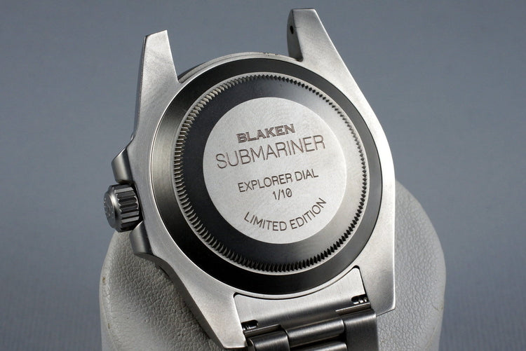 2013 Blaken Rolex Submariner ‘Explorer Dial’ with Blaken Box and Papers